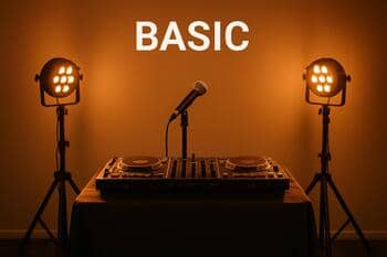 Balík Basic: pult, mikrofón a jemné svetlo