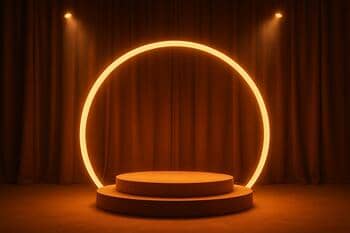 Prstencová scéna s oblúkom svetiel