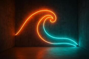 Fotozóna s neónovou vlnou