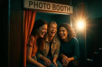 Fotozóna so smiechom a zábleskom zo zákulisia