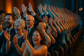 Hostia s potleskom vytvárajú vlnu