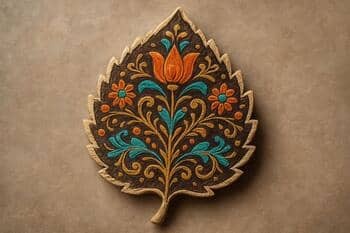 Folklórny detail v tvare listu