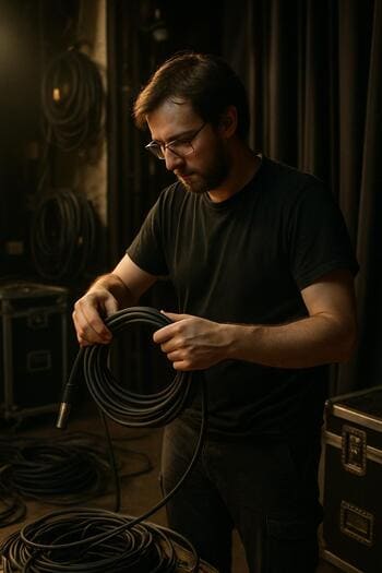 Zákulisie: príprava kábla pred vystúpením