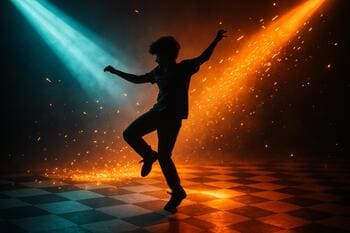 Parket v diagonálnom svetle s iskrami