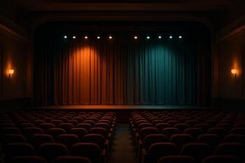 Sála v jemnom svite pred finále