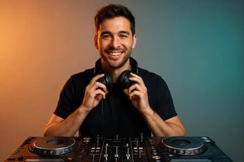 DJ s úsmevom, pripravený na prvý set