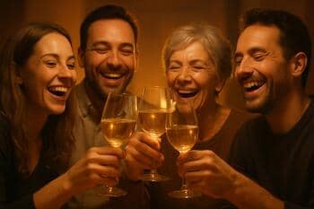 Úvodný prípitok pri teplom svetle